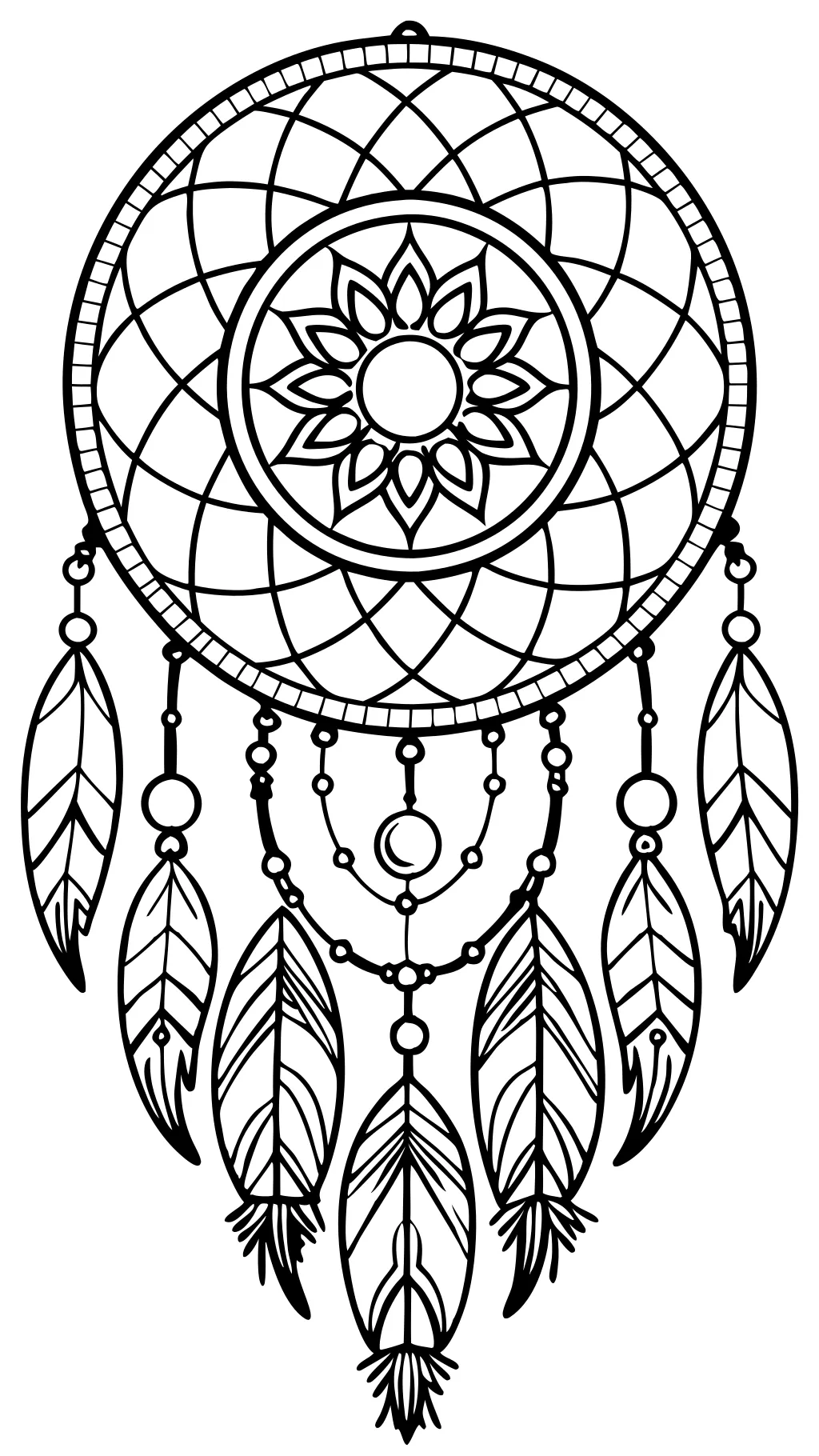 adult dream catcher coloring pages